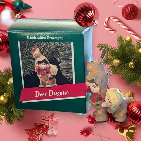 Hallmark | Holiday | Hallmark Ornament 989 Deer Disguise Children In ...